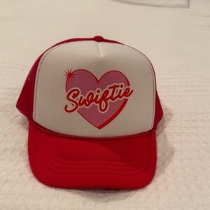 OTTO Red and Pink "Swiftie" Kids Trucker Hat